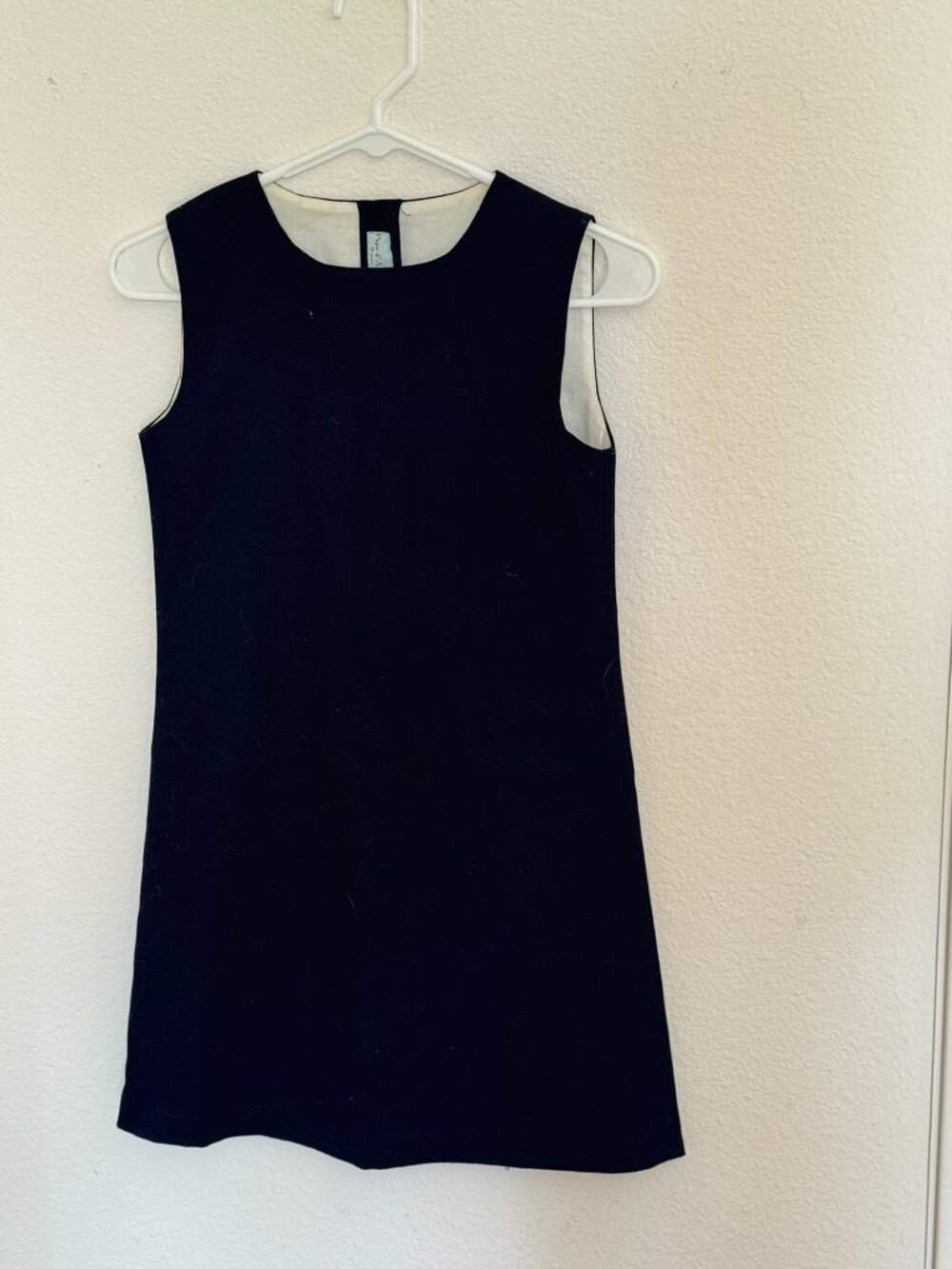 Papo d’Anjo Navy Sleeveless A-Line Dress Button Back 10Y